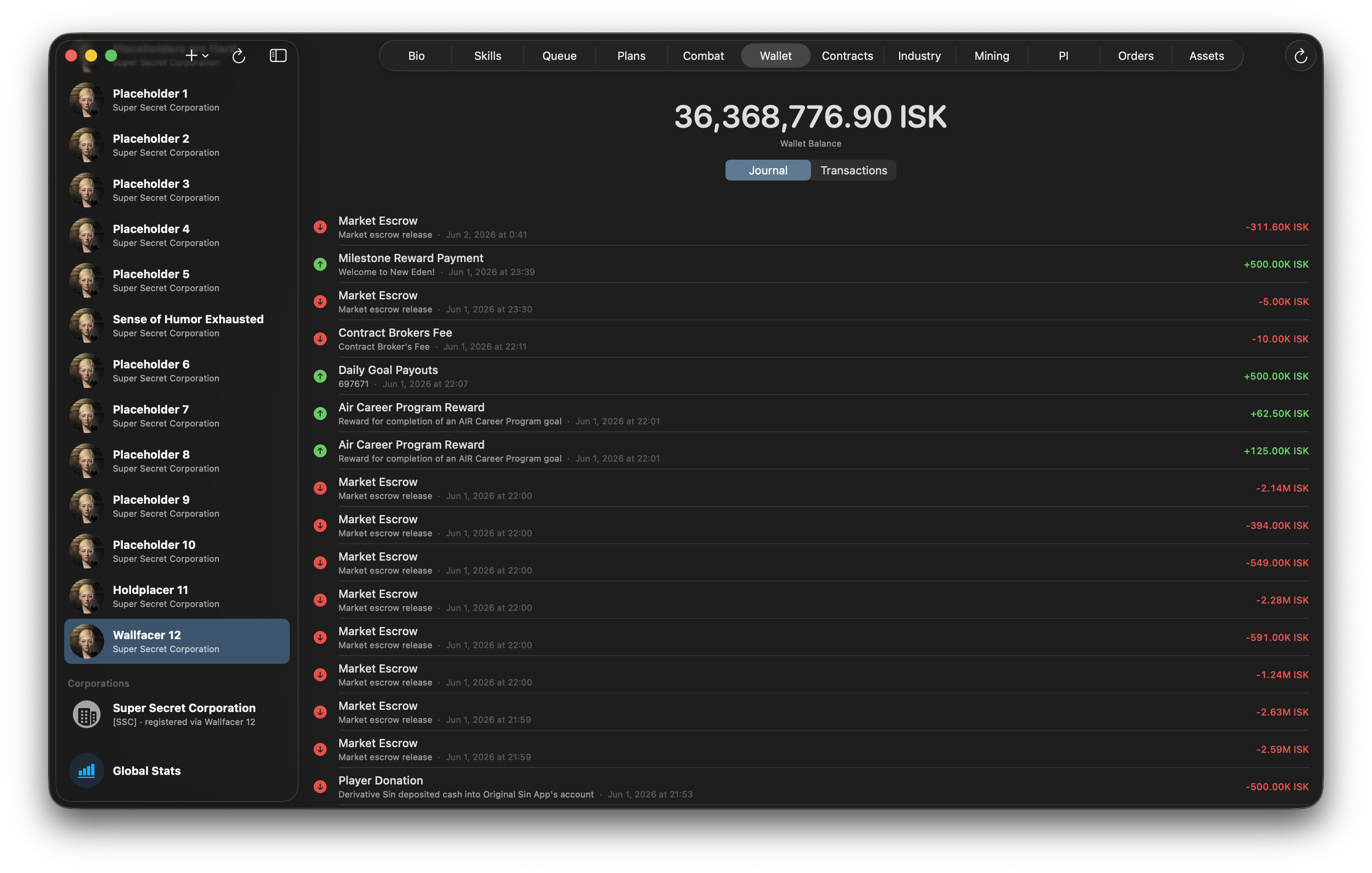 Original Sin — Wallet
